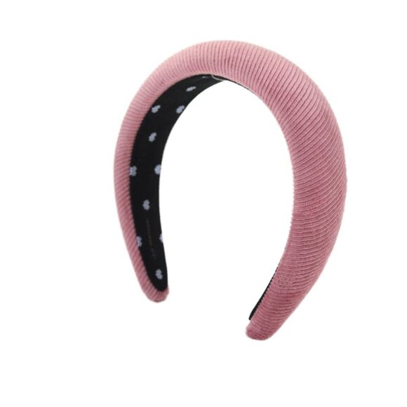 Lele Sadoughi Corduroy Padded Headband Blush Pink NWOT - Picture 2 of 7